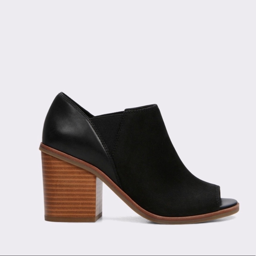 ALDO Black Suede Open Toe Booties - NWT